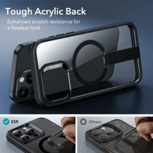 ESR รุ่น Boost Flickstand Case (HaloLock) - เคส iPhone 15 Pro Max - สี Clear/Black