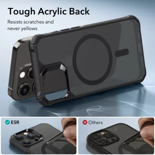 ESR รุ่น Air Armor Clear Case (HaloLock) - เคส iPhone 15 Pro - สี Frosted Black