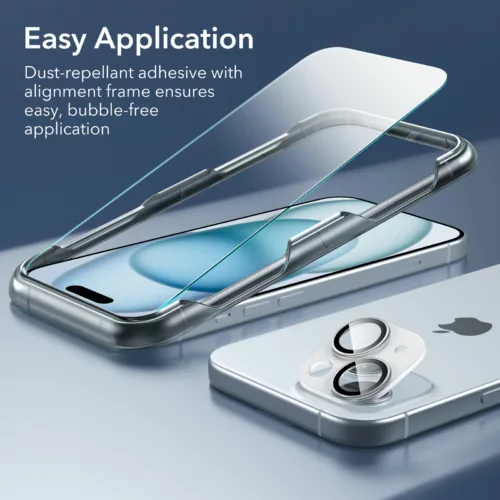 ESR รุ่น Classic Pro Case (HaloLock) - เซตเคสและฟิล์ม iPhone 15 - สี Clear