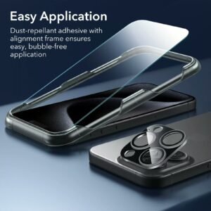 ESR รุ่น Classic Pro Case (HaloLock) - เซตเคสและฟิล์ม iPhone 15 Pro - สี Frosted Black