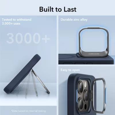 ESR รุ่น Cloud Soft Case with Stash Stand (HaloLock) - เคส iPhone 15 Pro - สี Dark Blue