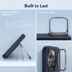 ESR รุ่น Cloud Soft Case with Stash Stand (HaloLock) - เคส iPhone 15 Pro Max - สี Dark Blue
