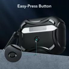 ESR รุ่น Cyber Armor Tough with HaloLock - เคส AirPods Pro 2/1 - สี Black