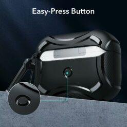 ESR รุ่น Cyber Armor Tough with HaloLock - เคส AirPods Pro 2/1 - สี Black
