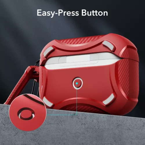 ESR รุ่น Cyber Armor Tough Case - เคส AirPods Pro 2/1 - สี Red