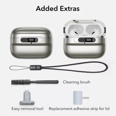 ESR รุ่น Pulse Magnetic Lock Case (HaloLock) - เคส AirPods Pro 2/1 - สี Titanium