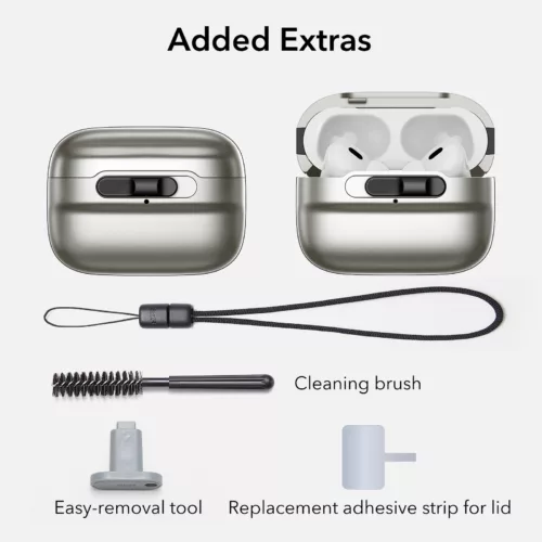 ESR รุ่น Pulse Magnetic Lock Case (HaloLock) - เคส AirPods Pro 2/1 - สี Titanium