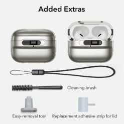 ESR รุ่น Pulse Magnetic Lock Case (HaloLock) - เคส AirPods Pro 2/1 - สี Titanium