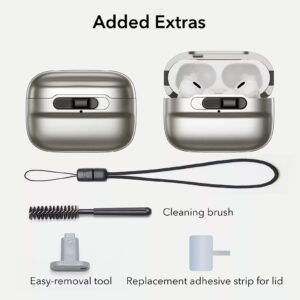 ESR รุ่น Pulse Magnetic Lock Case (HaloLock) - เคส AirPods Pro 2/1 - สี Titanium