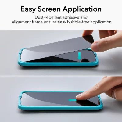 ESR รุ่น Tempered Glass Privacy Screen Protector - ฟิล์มกระจก iPhone 15 Pro Max (1 Pack)
