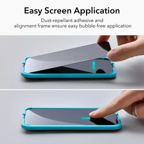 ESR รุ่น Tempered Glass Privacy Screen Protector - ฟิล์มกระจก iPhone 15 Pro (1 Pack)
