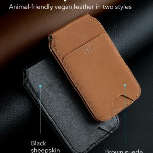 ESR รุ่น HaloLock Vegan Leather Wallet Stand - ที่ใส่บัตรติดหลังมือถือแบบตั้งได้ - สี Black Sheepskin 11 ESR รุ่น HaloLock Vegan Leather Wallet Stand - ที่ใส่บัตรติดหลังมือถือแบบตั้งได้ - สี Black Sheepskin