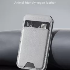ESR รุ่น HaloLock Vegan Leather Wallet Stand - ที่ใส่บัตรติดหลังมือถือแบบตั้งได้ - สี Light Tan - Image 2