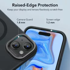 ESR รุ่น Cloud Soft Case with Stash Stand (HaloLock) - เคส iPhone 15 Plus - สี Black