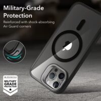 ESR รุ่น Classic Hybrid Case with Stash Stand (HaloLock) - เคส iPhone 15 Pro Max - สี Clear/Black
