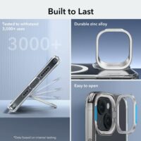ESR รุ่น Classic Hybrid Case with Stash Stand (HaloLock) - เคส iPhone 15 Plus - สี Clear