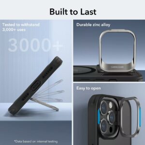 ESR รุ่น Classic Hybrid Case with Stash Stand (HaloLock) - เคส iPhone 15 Pro Max - สี Clear/Black 11 ESR รุ่น Classic Hybrid Case with Stash Stand (HaloLock) - เคส iPhone 15 Pro Max - สี Clear/Black