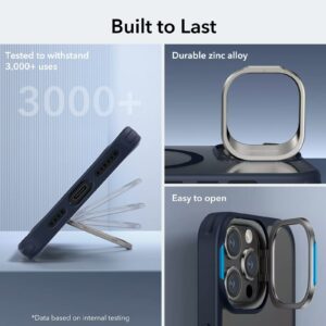 ESR รุ่น Classic Hybrid Case with Stash Stand (HaloLock) - เคส iPhone 15 Pro Max - สี Dark Blue