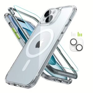 ESR รุ่น Classic Pro Case (HaloLock) - เซตเคสและฟิล์ม iPhone 15 - สี Clear