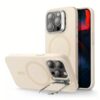 ESR รุ่น Cloud Soft Case with Stash Stand (HaloLock) - เคส iPhone 15 Pro - สี Light Tan