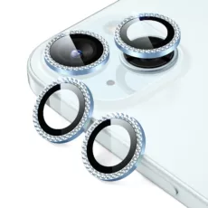 ESR รุ่น Camera Lens Protector - กระจกเลนส์กล้อง iPhone 15/ 15 Plus - สี Rhinestone Light Blue