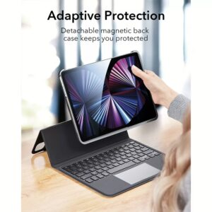 ESR รุ่น Ascend Keyboard Case - เคส iPad Air 11" (2025/2024), iPad Air 10.9" (5th/4th Gen), iPad Pro 11" (4th-1st Gen) - สี Black (US Layout)