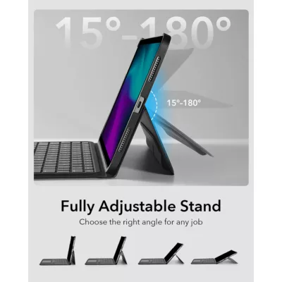 ESR รุ่น Ascend Keyboard Case - เคส iPad Pro 13" (7th/2024) - สี Black (US Layout)
