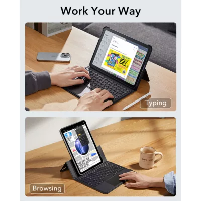 ESR รุ่น Ascend Keyboard Case - เคส iPad Pro 13" (7th/2024) - สี Black (US Layout)