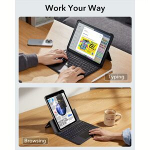 ESR รุ่น Ascend Keyboard Case - เคส iPad Air 13" (2025/2024) - สี Black (US Layout)