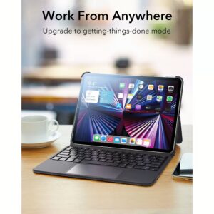 ESR รุ่น Ascend Keyboard Case - เคส iPad Air 11" (2025/2024), iPad Air 10.9" (5th/4th Gen), iPad Pro 11" (4th-1st Gen) - สี Black (US Layout)