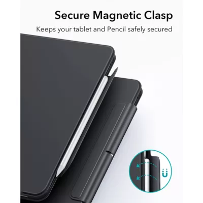 ESR รุ่น Ascend Keyboard Case - เคส iPad Air 11" (2025/2024), iPad Air 10.9" (5th/4th Gen), iPad Pro 11" (4th-1st Gen) - สี Black (US Layout)