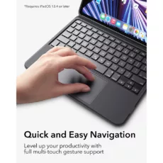 ESR รุ่น Ascend Keyboard Case - เคส iPad Air 11" (2025/2024), iPad Air 10.9" (5th/4th Gen), iPad Pro 11" (4th-1st Gen) - สี Black (US Layout)