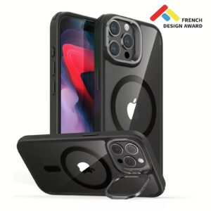 ESR รุ่น Classic Hybrid Case with Stash Stand (HaloLock) - เคส iPhone 15 Pro Max - สี Clear/Black