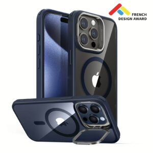 ESR รุ่น Classic Hybrid Case with Stash Stand (HaloLock) - เคส iPhone 15 Pro Max - สี Dark Blue