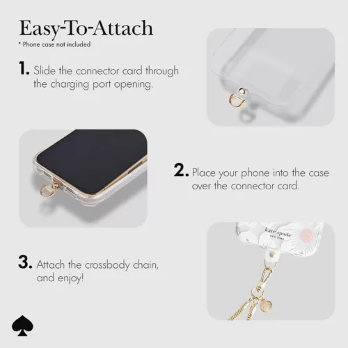 Kate Spade New York รุ่น Phone Crossbody - สายคล้อง – ลาย Heart of Gold