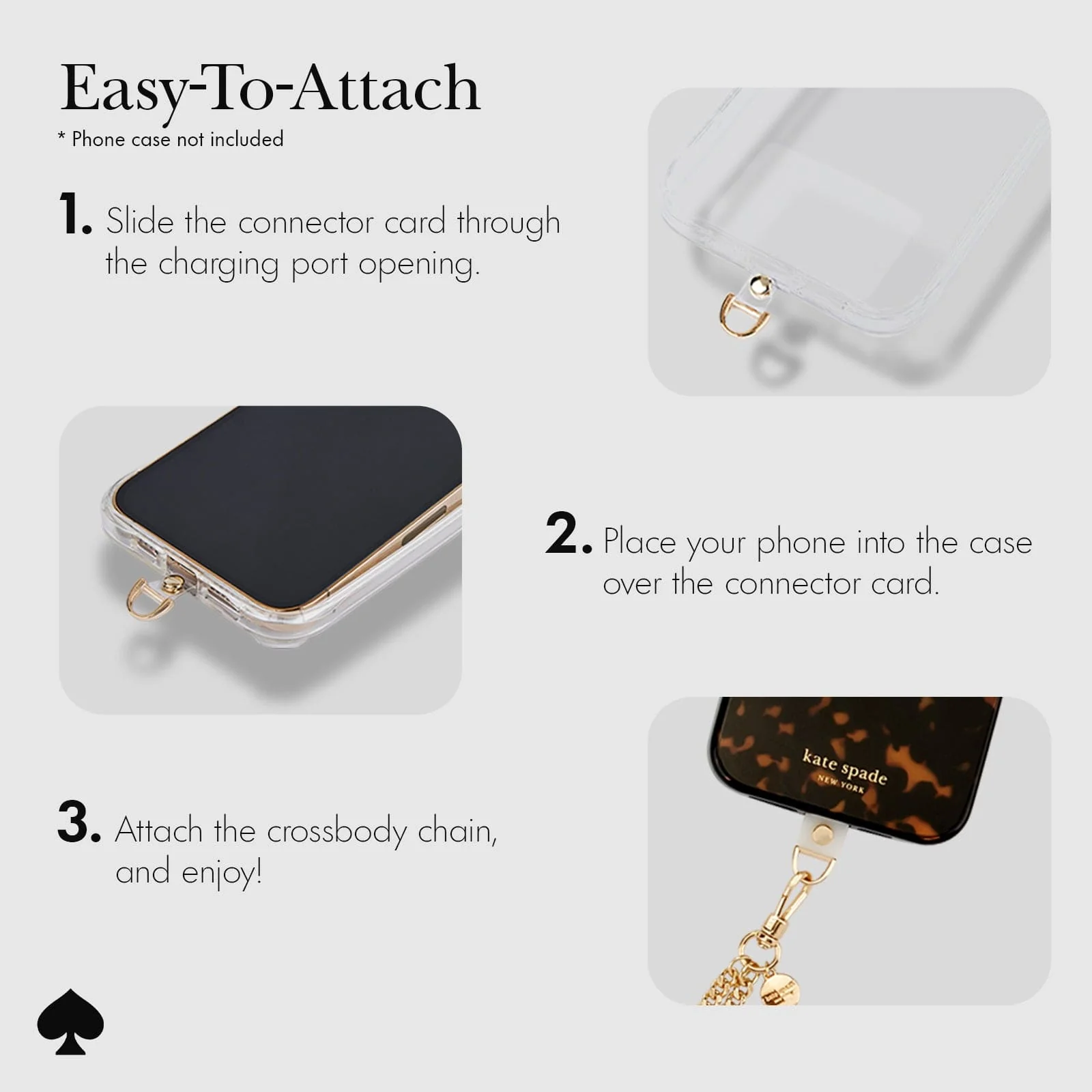 Kate Spade New York รุ่น Phone Crossbody - สายคล้อง – ลาย Set in Stone