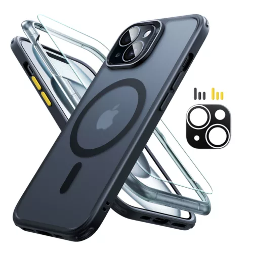 ESR รุ่น Classic Pro Case (HaloLock) - เซตเคสและฟิล์ม iPhone 15 Plus - สี Frosted Black