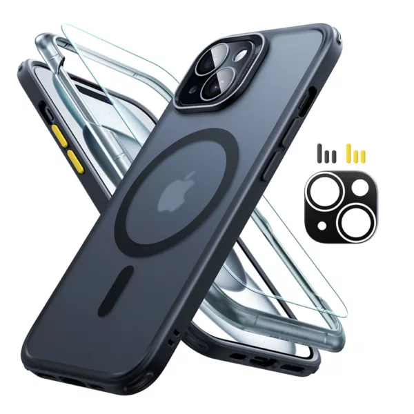 ESR รุ่น Classic Pro Case (HaloLock) - เซตเคสและฟิล์ม iPhone 15 Plus - สี Frosted Black