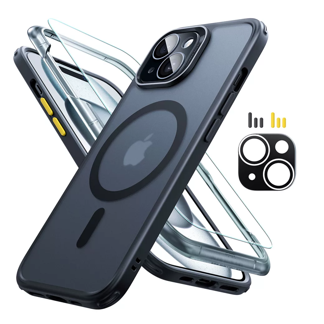 ESR รุ่น Classic Pro Case (HaloLock) - เซตเคสและฟิล์ม iPhone 15 Plus - สี Frosted Black 14 ESR รุ่น Classic Pro Case (HaloLock) - เซตเคสและฟิล์ม iPhone 15 Plus - สี Frosted Black