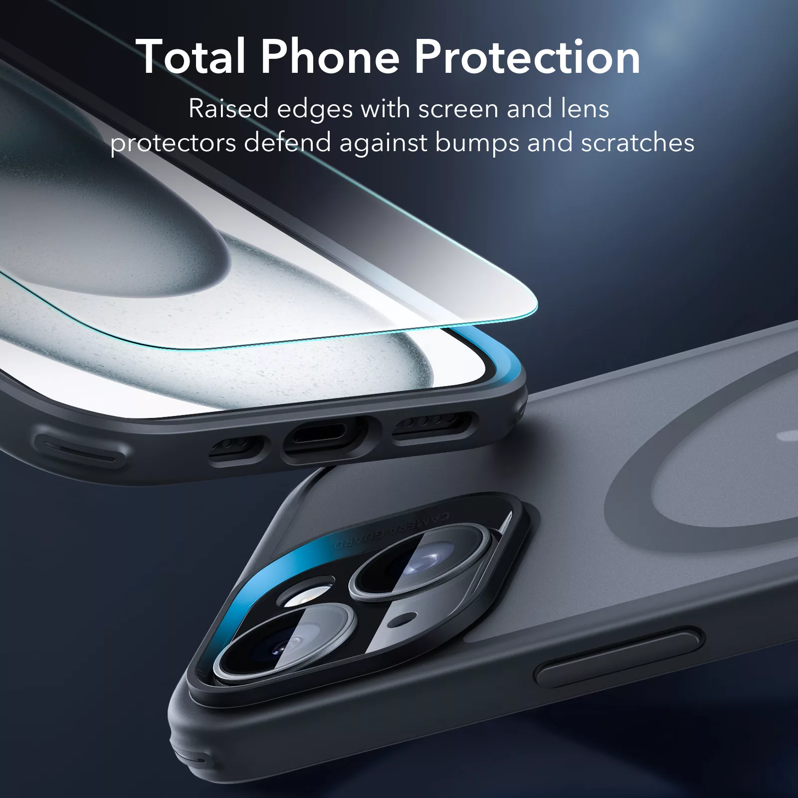 ESR รุ่น Classic Pro Case (HaloLock) - เซตเคสและฟิล์ม iPhone 15 Plus - สี Frosted Black 18 ESR รุ่น Classic Pro Case (HaloLock) - เซตเคสและฟิล์ม iPhone 15 Plus - สี Frosted Black