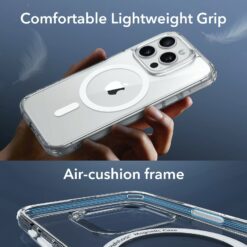 ESR รุ่น Classic Pro Case (HaloLock) - เซตเคสและฟิล์ม iPhone 15 Pro - สี Clear