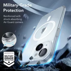 ESR รุ่น Classic Pro Case (HaloLock) - เซตเคสและฟิล์ม iPhone 15 - สี Clear