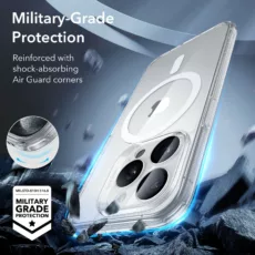 ESR รุ่น Classic Pro Case (HaloLock) - เซตเคสและฟิล์ม iPhone 15 Pro Max - สี Clear