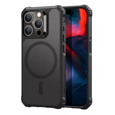 ESR รุ่น Air Armor Clear Case (HaloLock) - เคส iPhone 15 Pro - สี Frosted Black