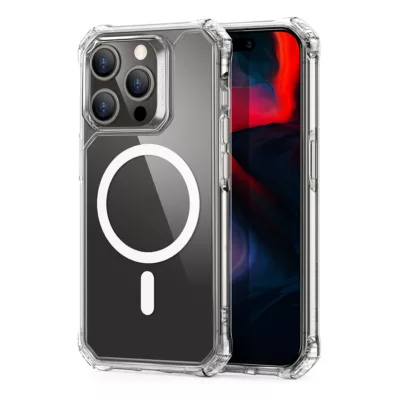 ESR รุ่น Air Armor Clear Case (HaloLock) - เคส iPhone 15 Pro - สี Clear