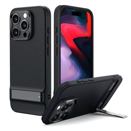 ESR รุ่น Boost Kickstand Case - เคส iPhone 15 Pro - สี Black