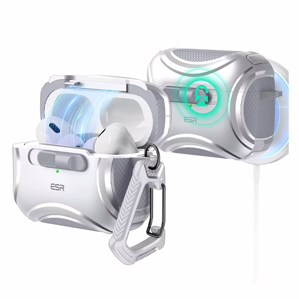 ESR รุ่น Cyber FlickLock Case (HaloLock) - เคส AirPods Pro 2/1 - สี White 1 ESR รุ่น Cyber FlickLock Case (HaloLock) - เคส AirPods Pro 2/1 - สี White