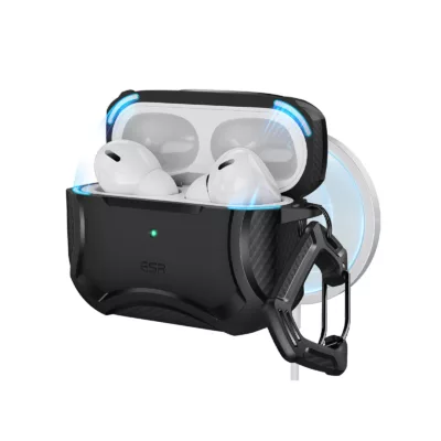 ESR รุ่น Cyber Armor Tough with HaloLock - เคส AirPods Pro 2/1 - สี Black