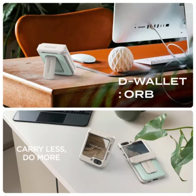 VRS รุ่น D-Wallet Orb - เคส Galaxy Z Flip 6 - สี Marine Green