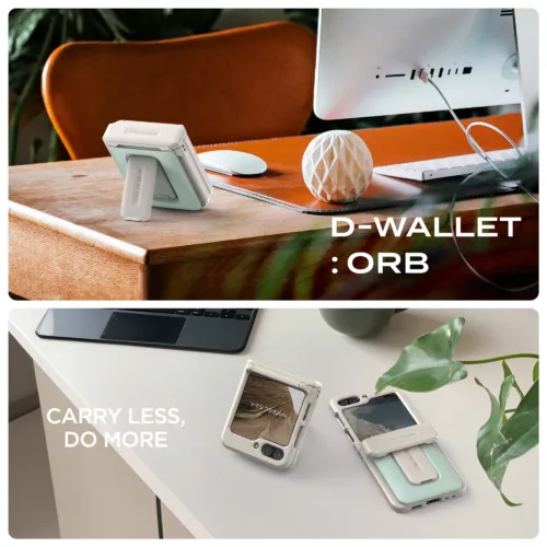 VRS รุ่น D-Wallet Orb - เคส Galaxy Z Flip 6 - สี Marine Green